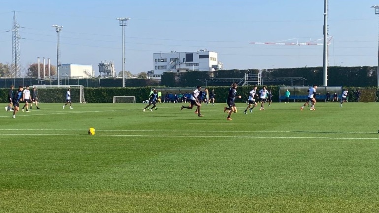 Allenamento dell'Atalanta a Zingonia con l'Under 23