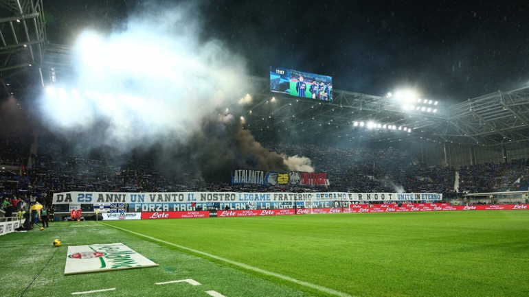 La coreografia in Curva Nord 