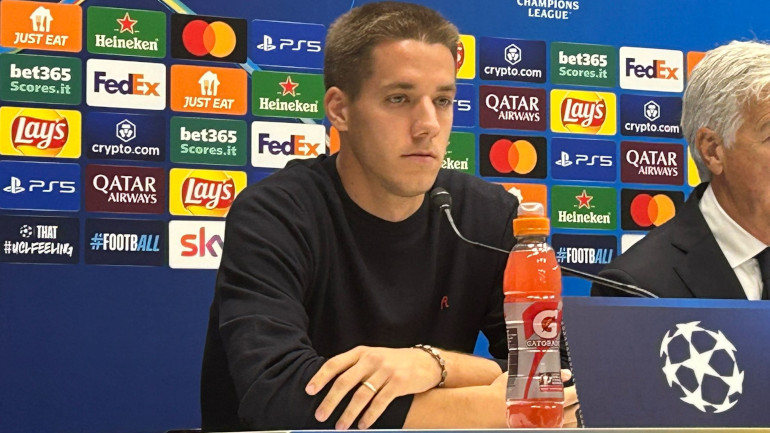 Mario Pasalic durante la conferenza stampa di Atalanta-Celtic