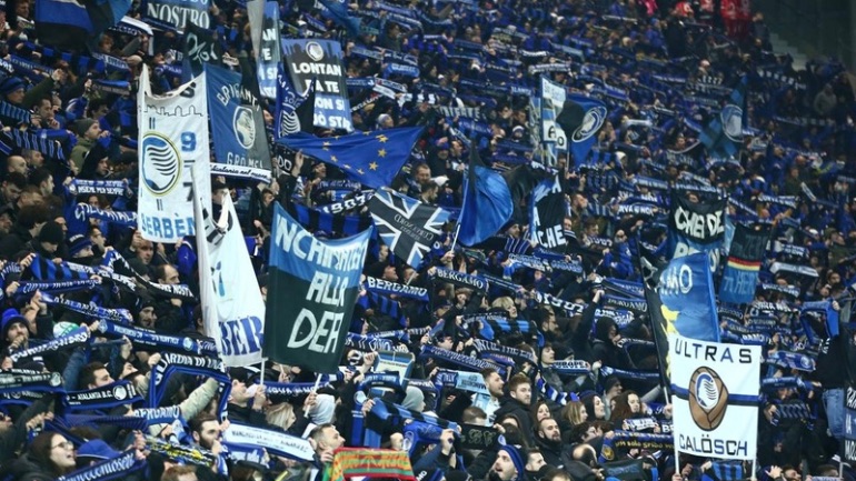 Tifosi nerazzurri al Gewiss Stadium