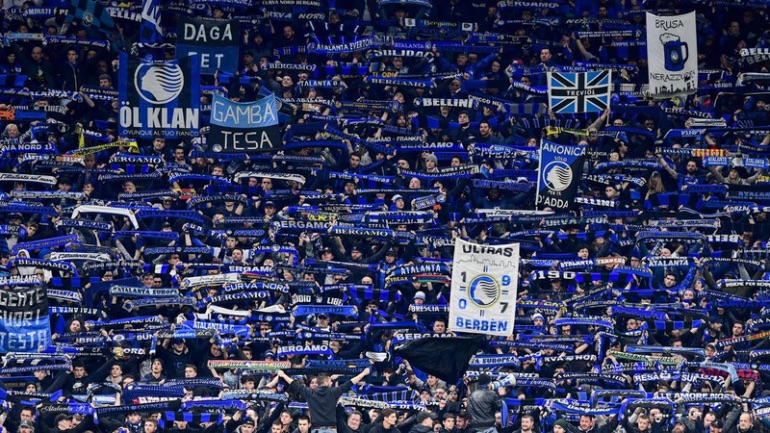 Gli ultras dell'Atalanta 